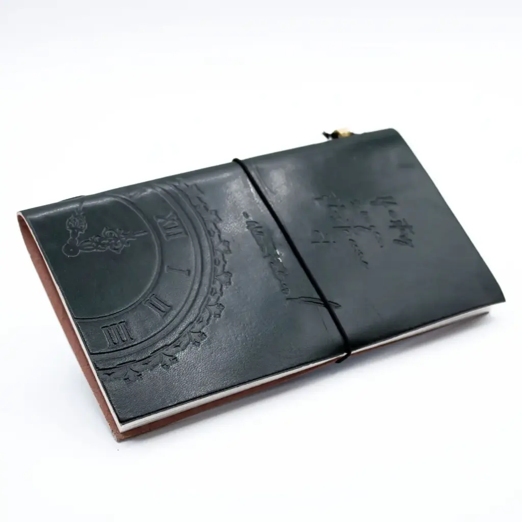 Handmade Leather Journal – If a Story is in You – Green (80 pages) | www.artisangoods.co.uk
