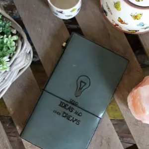Handmade Leather Journal – My Little Black Book – Black (80 pages) | www.artisangoods.co.uk 5