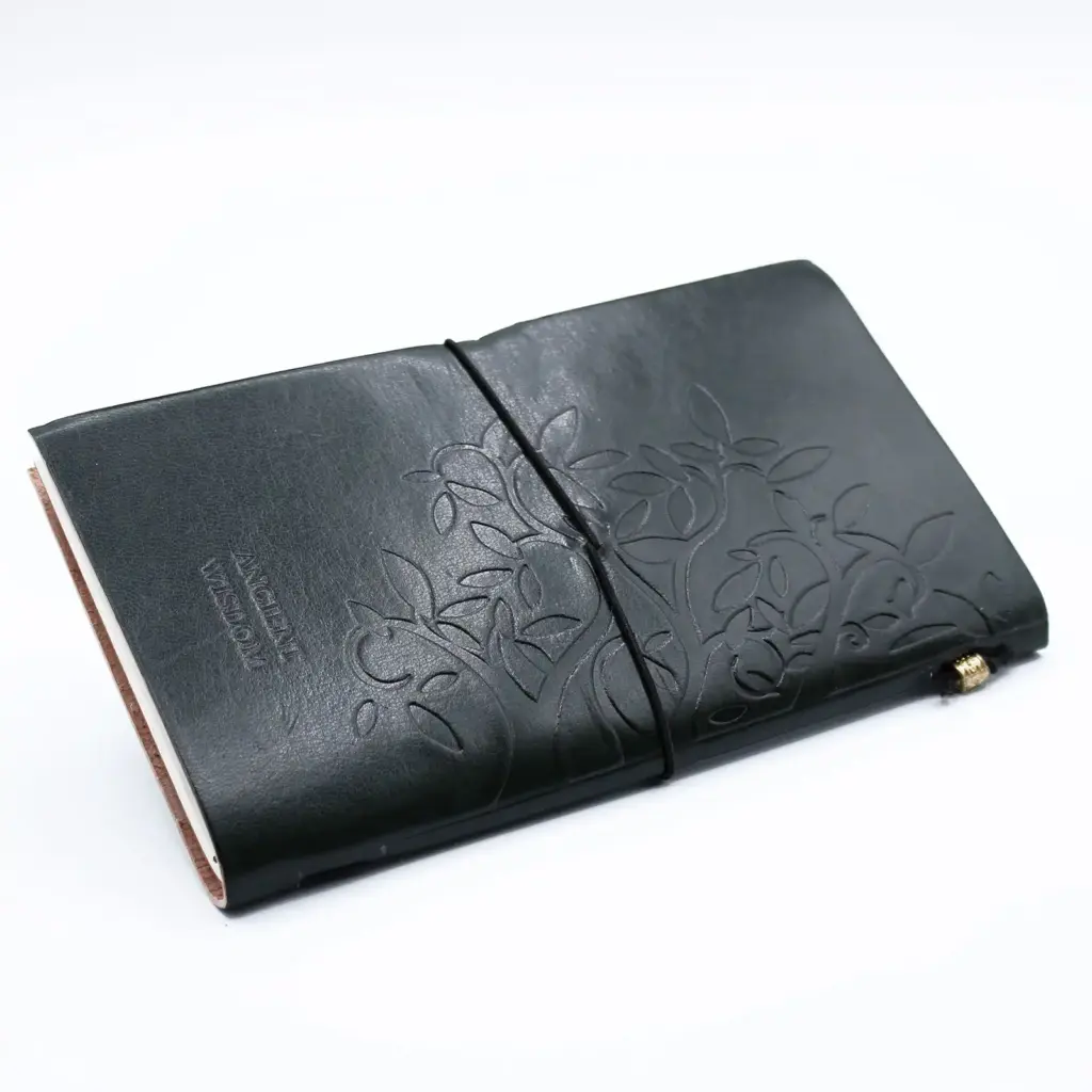 Handmade Leather Journal – Tree of Life – Green (80 pages) | www.artisangoods.co.uk 2