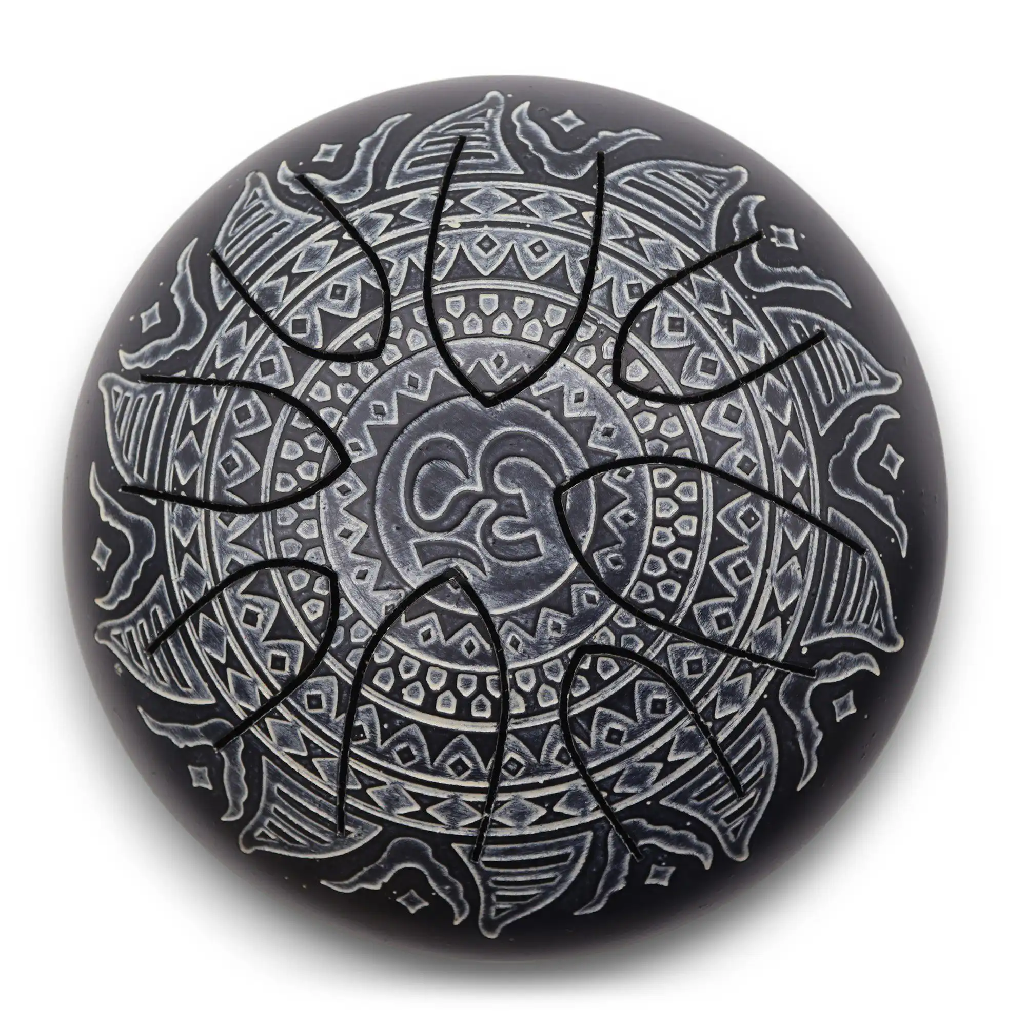 Hapi Drum Om Mandala Engraved – 16cm | www.artisangoods.co.uk 4