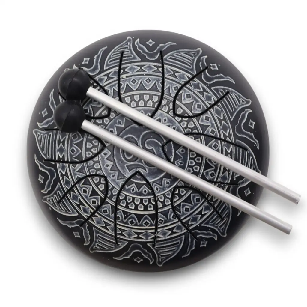 Hapi Drum Om Mandala Engraved – 16cm | www.artisangoods.co.uk Hapi Drum Om Mandala Engraved – 16cm | www.artisangoods.co.uk