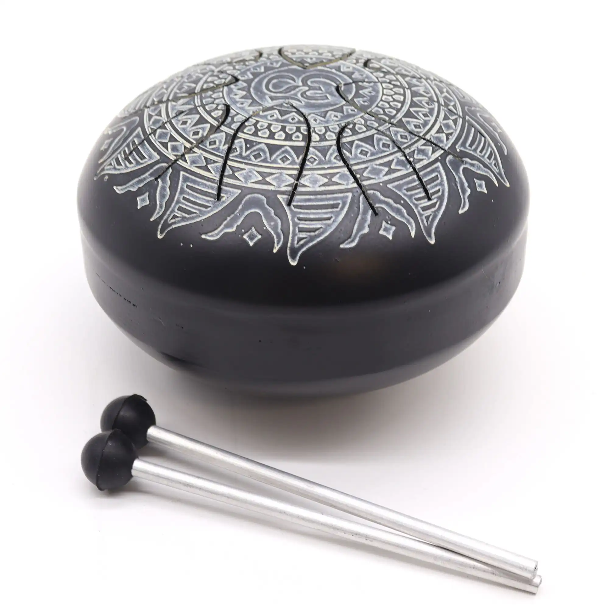 Hapi Drum Om Mandala Engraved – 16cm | www.artisangoods.co.uk 5
