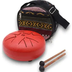 Hapi Drum Om Red- 16cm | www.artisangoods.co.uk 3