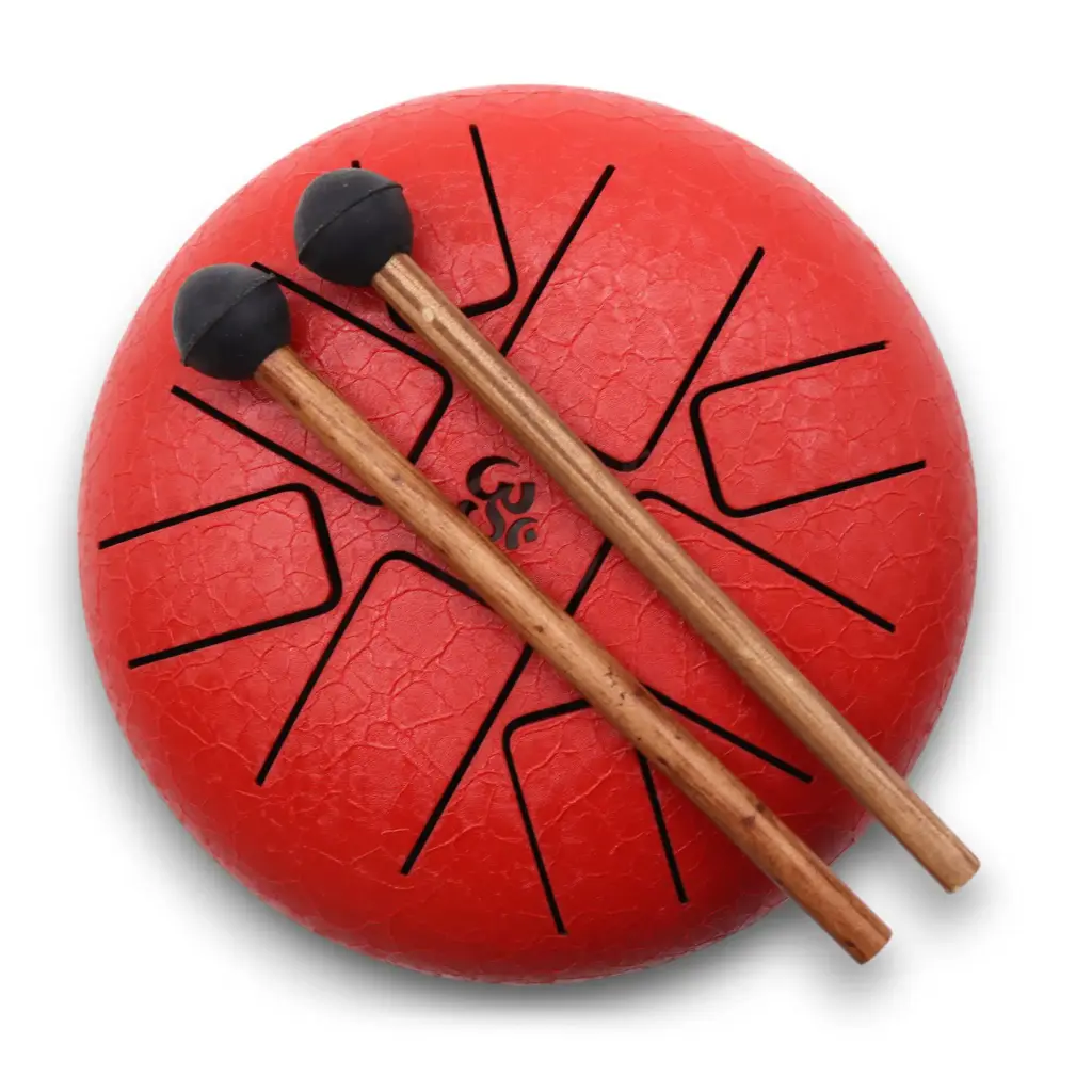 Hapi Drum Om Red- 16cm | www.artisangoods.co.uk