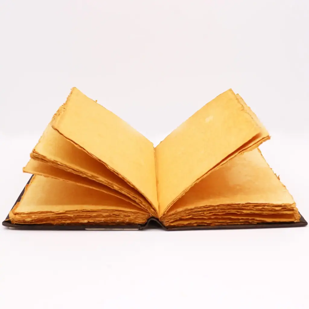Heafty Brown Tan Book – Zinc Pentagon Decor – 200 Deckle Edges Pages – 26x18cm | www.artisangoods.co.uk 4