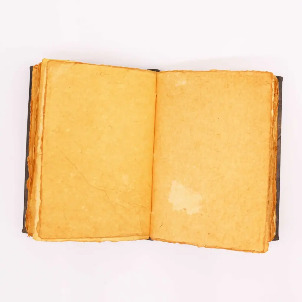 Heafty Brown Tan Book – Zinc Pentagon Decor – 200 Deckle Edges Pages – 26x18cm | www.artisangoods.co.uk 3