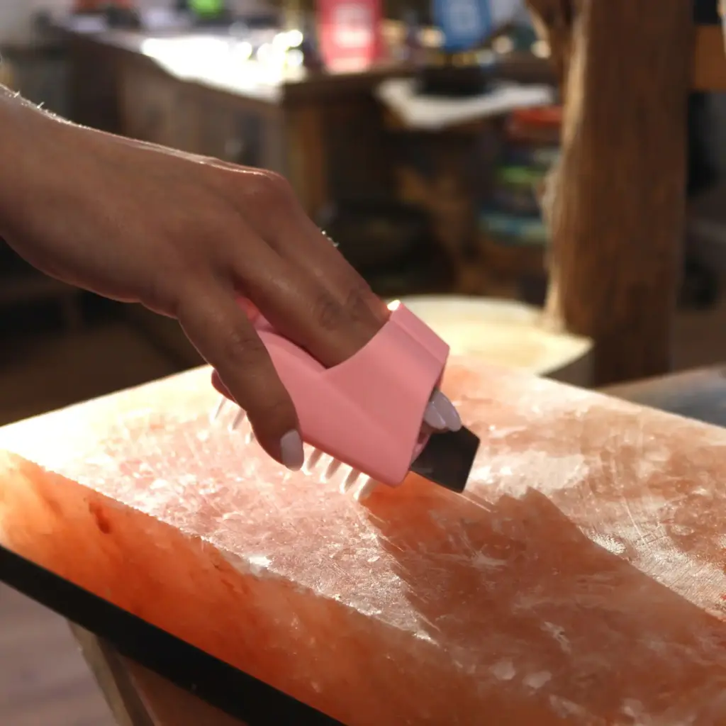 Himalayan Salt Block Cleaning Brush (assorted colours) | www.artisangoods.co.uk 6