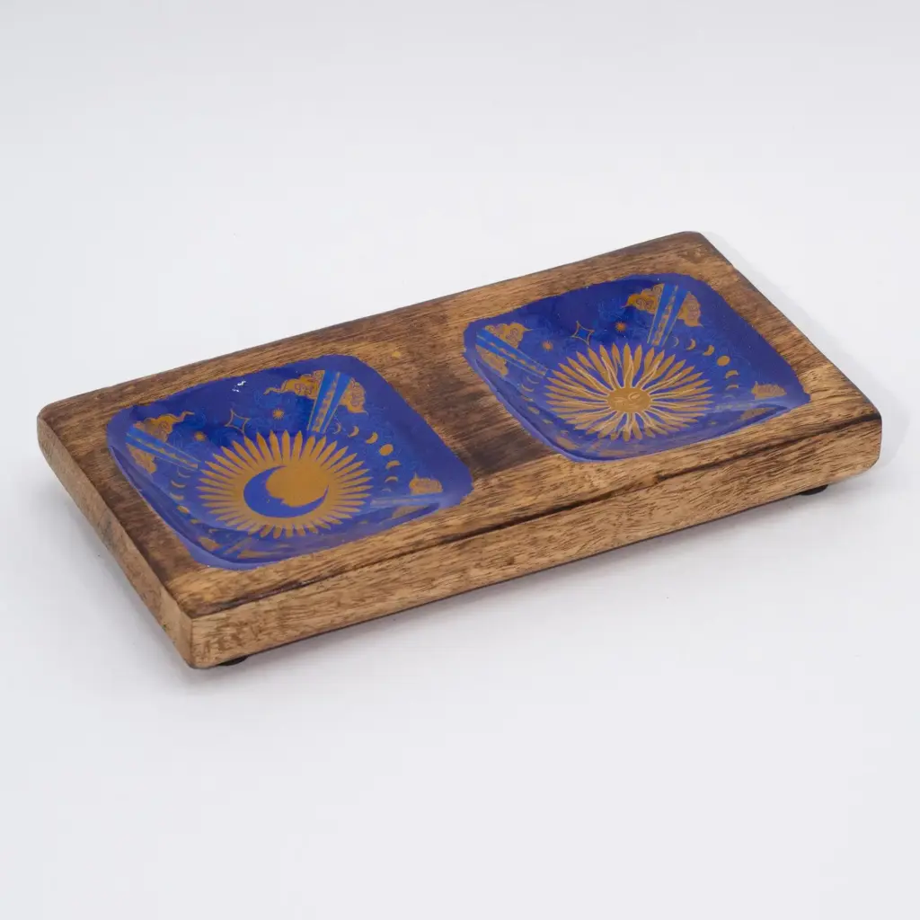 Hop Hare Enameled Double Trinket Tray – Sun & Moon | www.artisangoods.co.uk 3