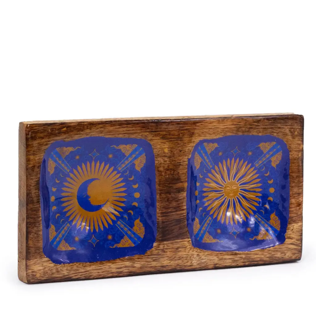 Hop Hare Enameled Double Trinket Tray – Sun & Moon | www.artisangoods.co.uk