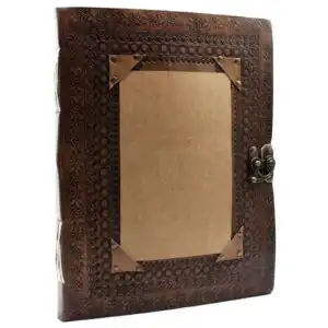 Huge Customisable Visitor Leather Book 10×13 (200 pages) | www.artisangoods.co.uk 1
