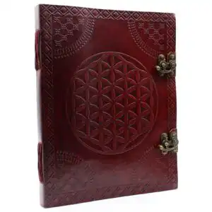 Huge Flower of Life Leather Book 10×13 (200 pages) | www.artisangoods.co.uk 1
