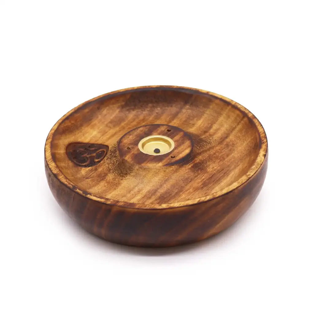 Incense Stick & Cone Burner Disc – Om | www.artisangoods.co.uk