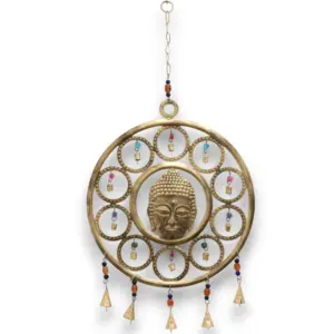 Indian Chimes – Lrg Buddha  Face 15 Bell Chimes | www.artisangoods.co.uk 3