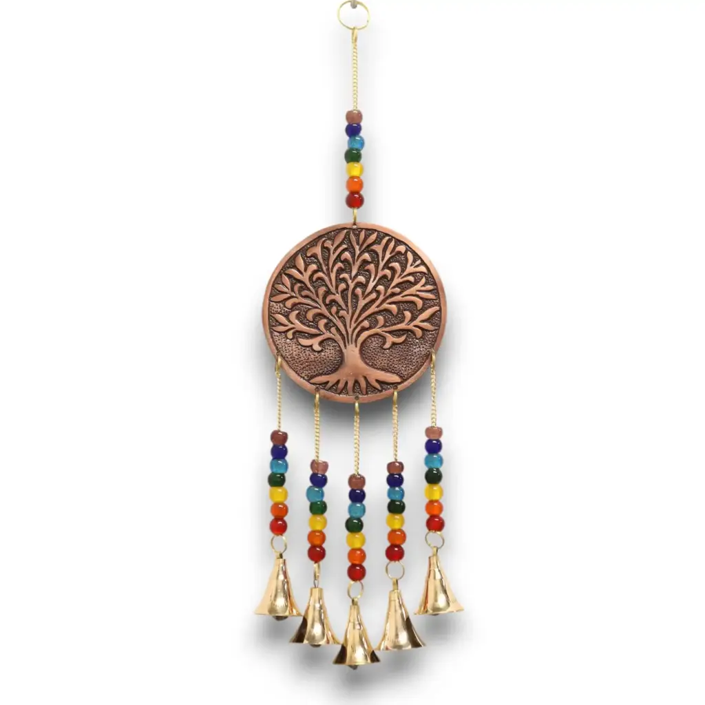 Indian Chimes – Med Tree of Life – Chakra Beads 5 Bells | www.artisangoods.co.uk 4