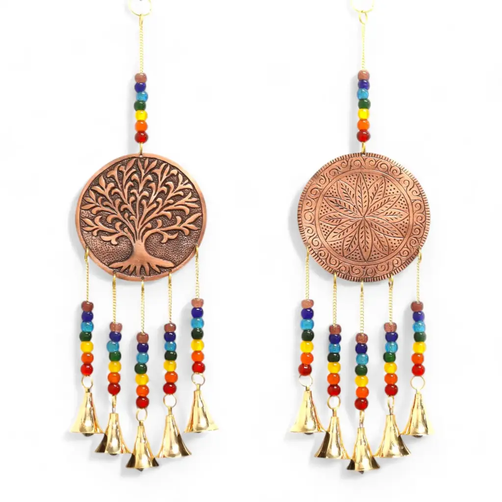 Indian Chimes – Med Tree of Life – Chakra Beads 5 Bells | www.artisangoods.co.uk 5
