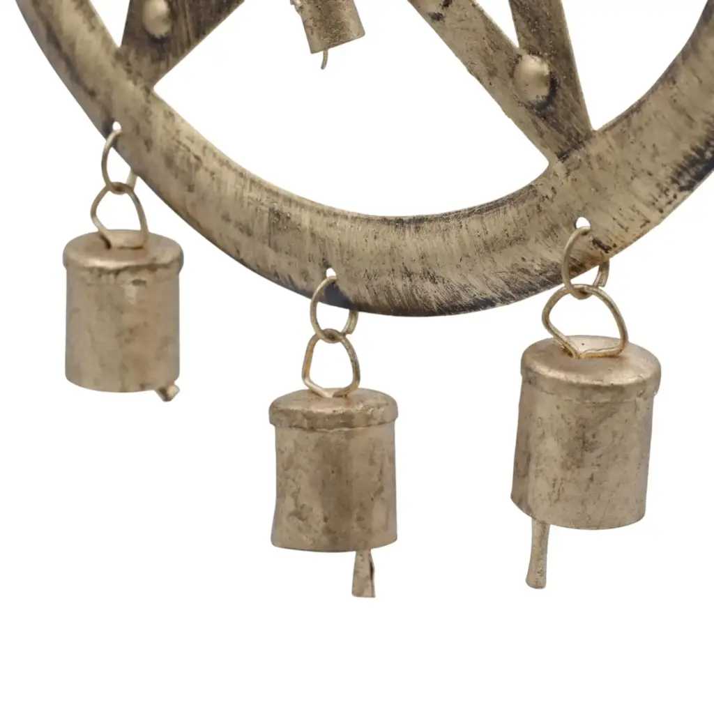 Indian Chimes – Pentagon with Cow Bells – 25x49cm | www.artisangoods.co.uk 3