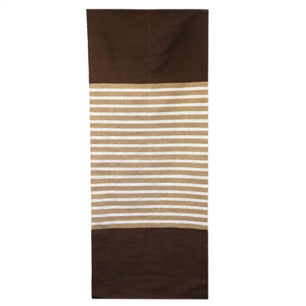 Indian Cotton Rug – 70x170cm – Dark Brown / Beige | www.artisangoods.co.uk 4 Indian Cotton Rug – 70x170cm – Dark Brown / Beige | www.artisangoods.co.uk 4