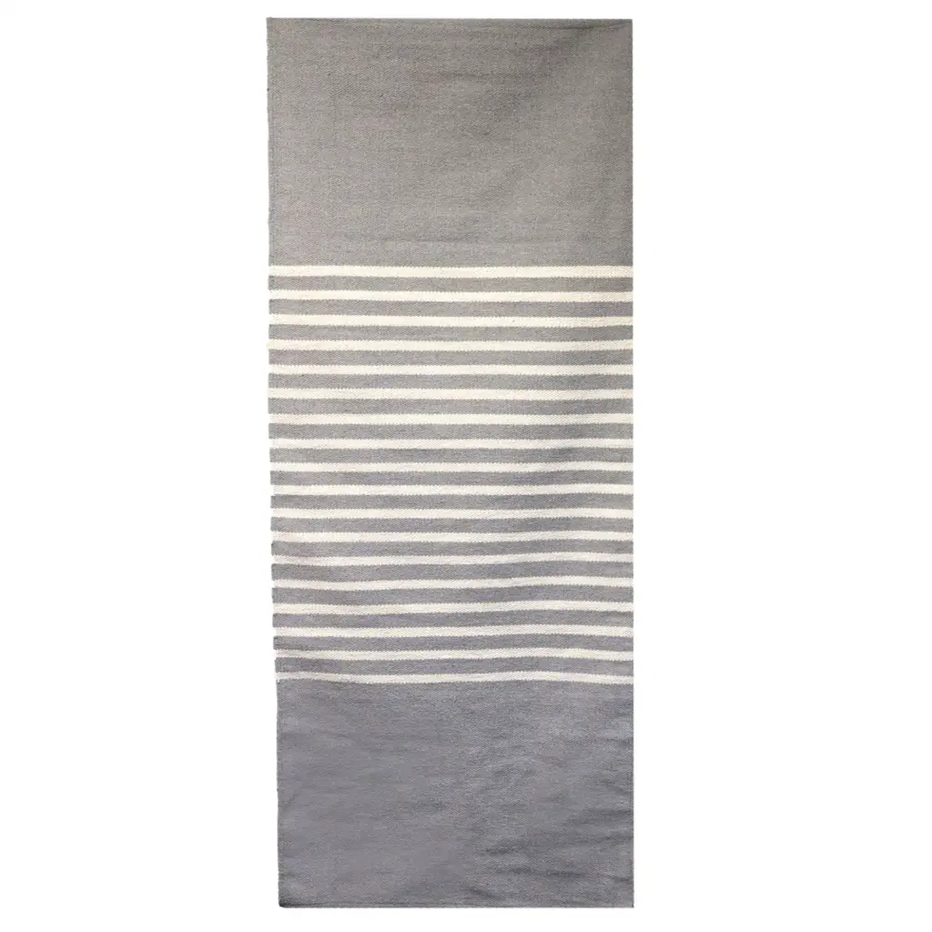 Indian Cotton Rug – 70x170cm – Grey | www.artisangoods.co.uk 7
