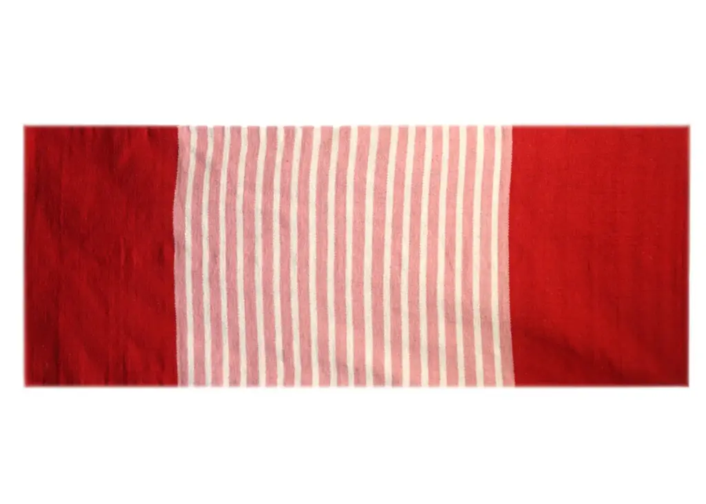 Indian Cotton Rug – 70x170cm – Red/Pink | www.artisangoods.co.uk 4