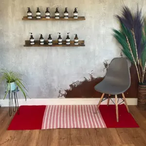 Indian Cotton Rug – 70x170cm – Red/Pink | www.artisangoods.co.uk 2
