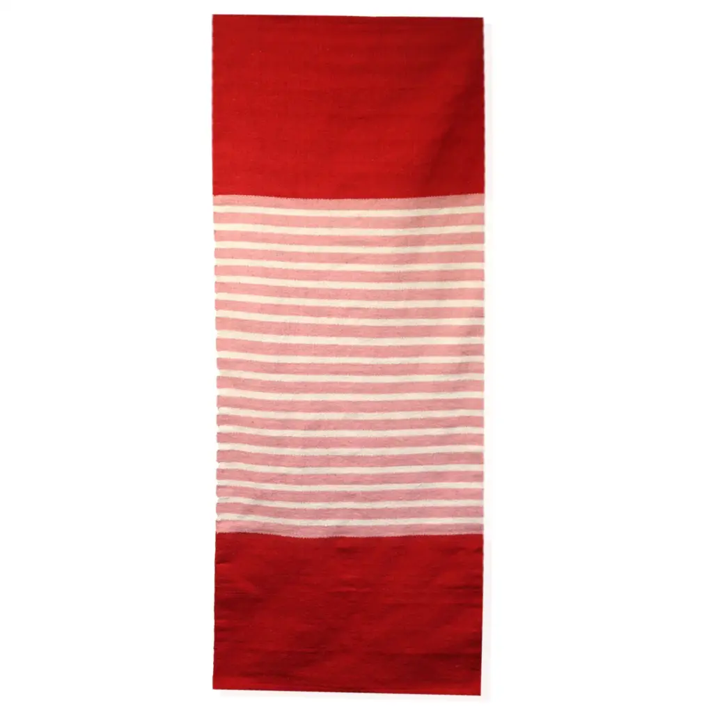 Indian Cotton Rug – 70x170cm – Red/Pink | www.artisangoods.co.uk
