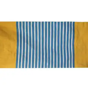 Indian Cotton Rug – 70x170cm – Yellow/ Blue | www.artisangoods.co.uk 1