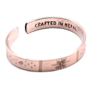 Inspiration Bracelet – Copper Snrise, Galaxy, Stars, Earth | www.artisangoods.co.uk 7