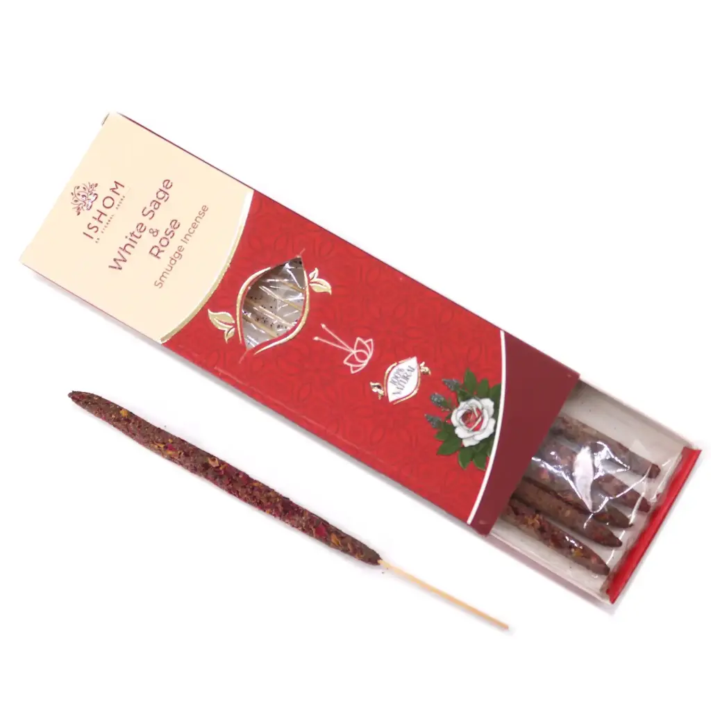 Ishom Smudge Incense – White Sage & Rose | www.artisangoods.co.uk 3