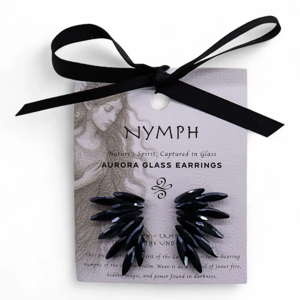 Jet Black – Vintage Glass – Faries – Earrings | www.artisangoods.co.uk 3