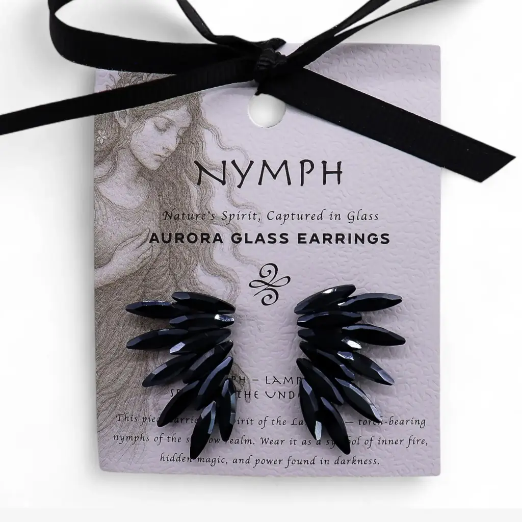 Jet Black – Vintage Glass – Faries – Earrings | www.artisangoods.co.uk 4
