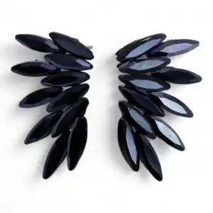 Jet Black – Vintage Glass – Faries – Earrings | www.artisangoods.co.uk 1