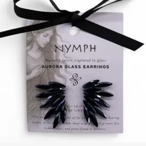 Jet Black – Vintage Glass – Faries – Earrings | www.artisangoods.co.uk 4