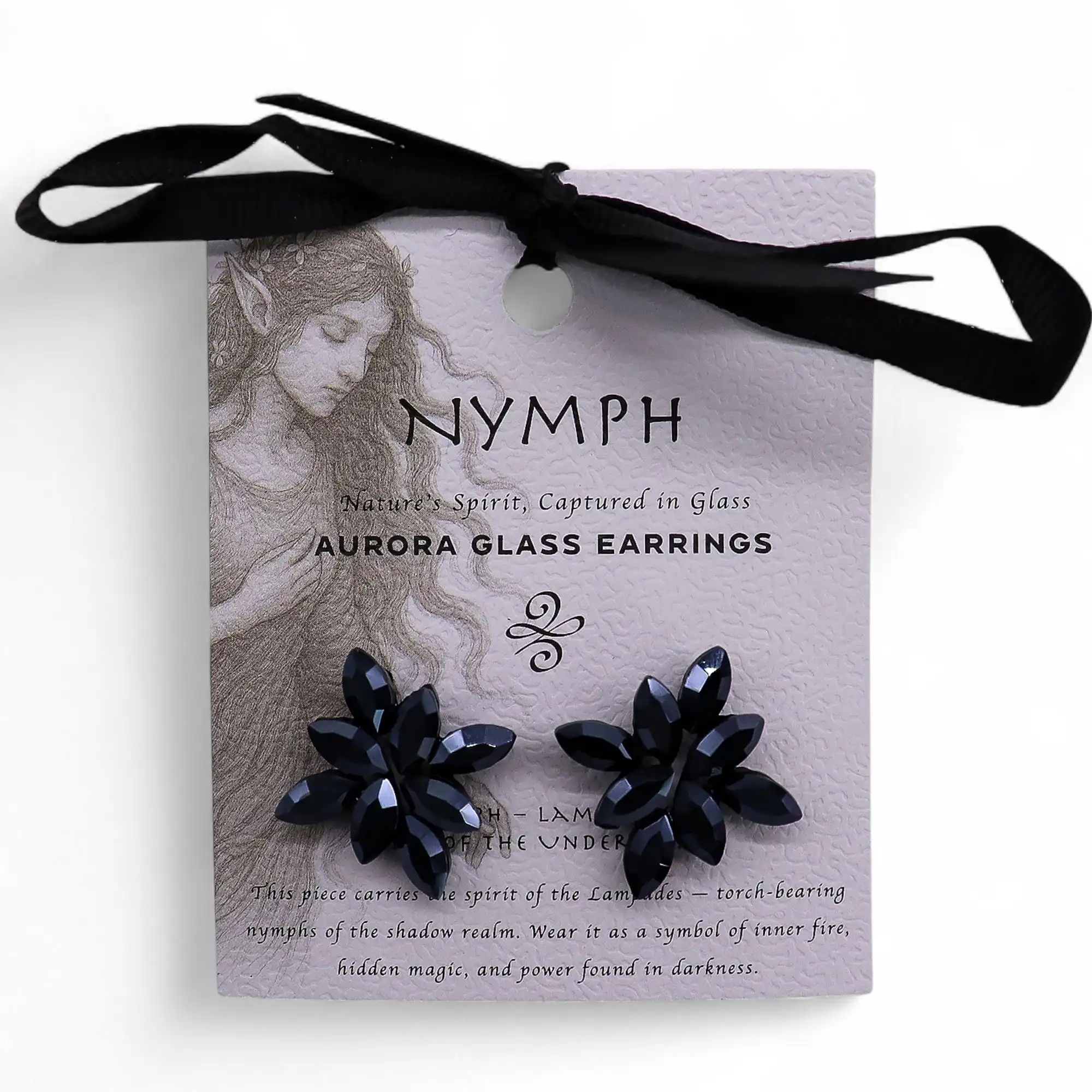 Jet Black – Vintage Glass – Flowers – Earrings | www.artisangoods.co.uk 4 Jet Black – Vintage Glass – Flowers – Earrings | www.artisangoods.co.uk 3