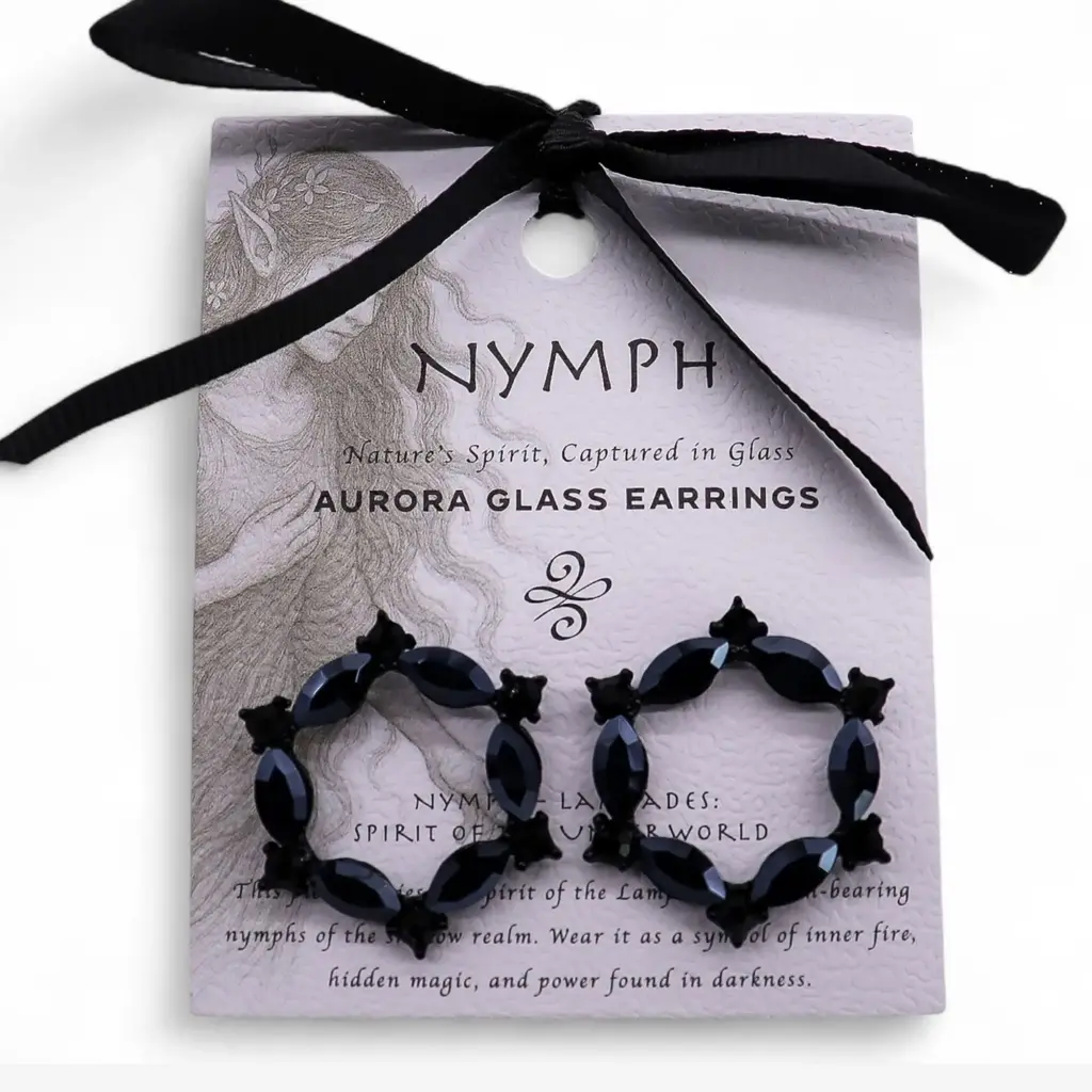 Jet Black – Vintage Glass – Loop – Earrings | www.artisangoods.co.uk 4