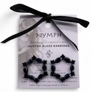 Jet Black – Vintage Glass – Loop – Earrings | www.artisangoods.co.uk 1