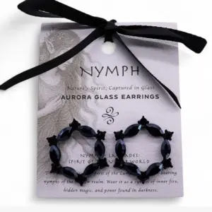 Jet Black – Vintage Glass – Loop – Earrings | www.artisangoods.co.uk 4
