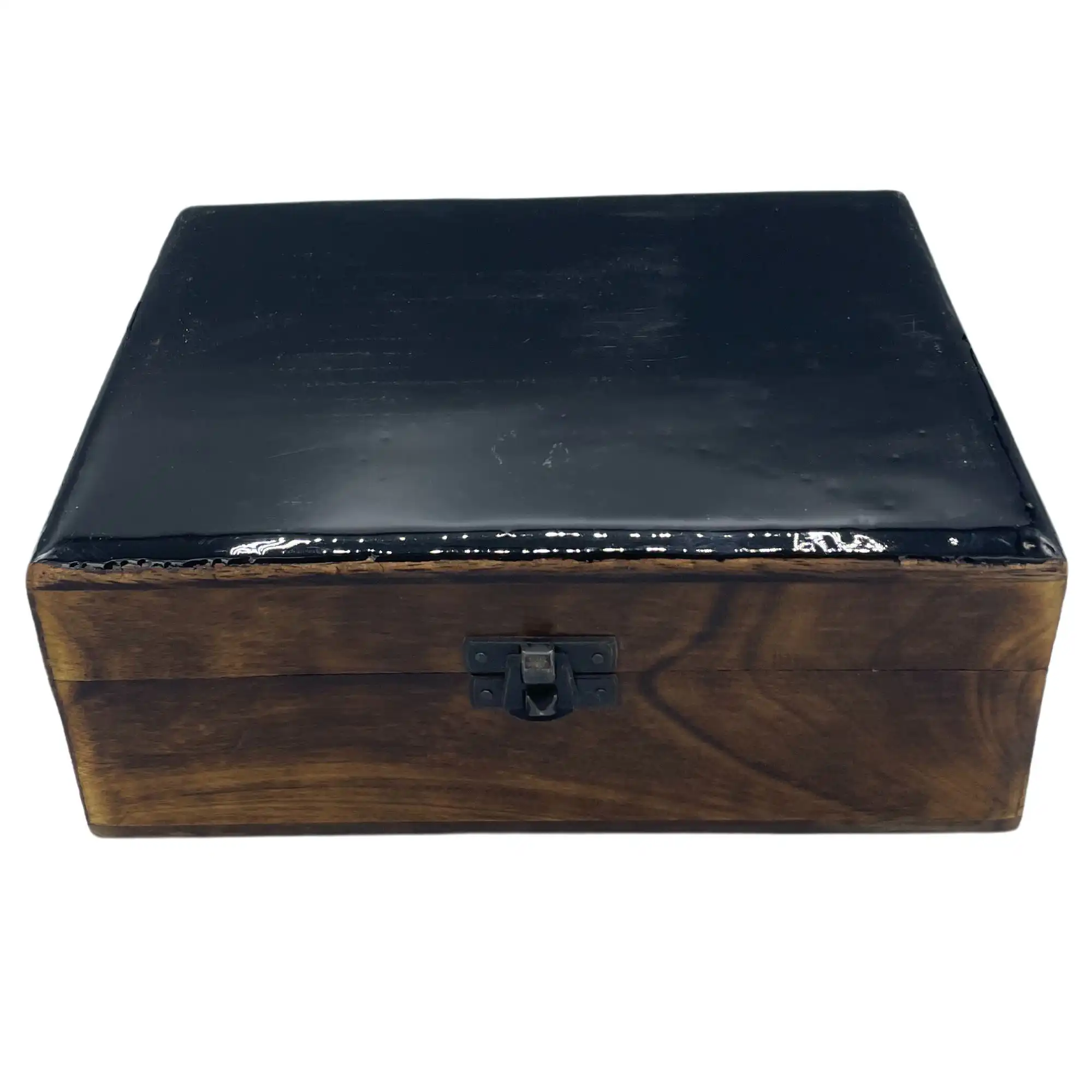Large Ceramic Glazed Wood Box – 20x15x7.5cm – Black | www.artisangoods.co.uk 2 Large Ceramic Glazed Wood Box – 20x15x7.5cm – Black | www.artisangoods.co.uk 1