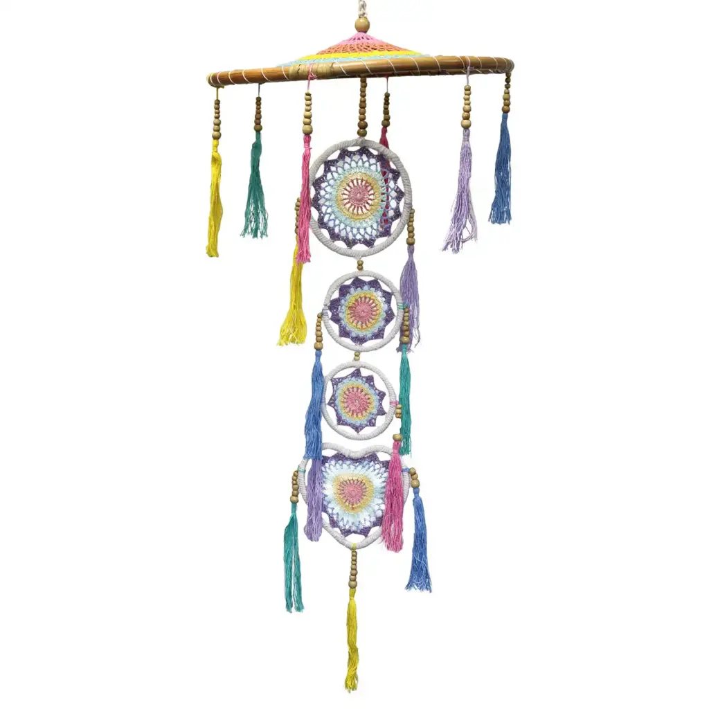 Large Drama Dreamcatcher – Pastal Rainbow | www.artisangoods.co.uk