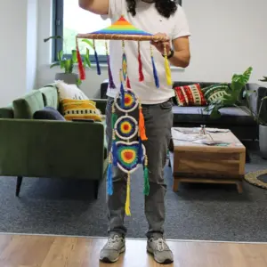 Large Drama Dreamcatcher – Vivid Rainbow | www.artisangoods.co.uk 4