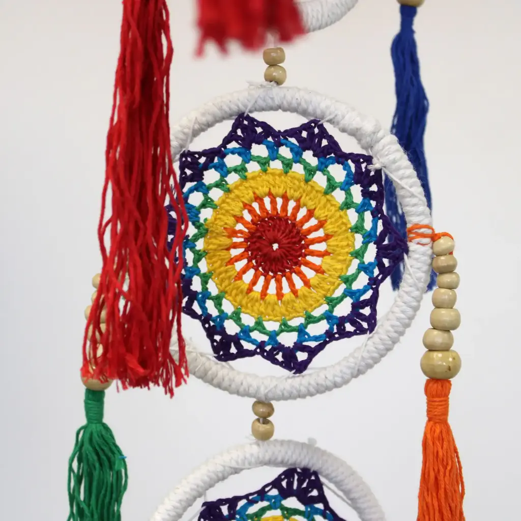 Large Drama Dreamcatcher – Vivid Rainbow | www.artisangoods.co.uk 2 Large Drama Dreamcatcher – Vivid Rainbow | www.artisangoods.co.uk 2