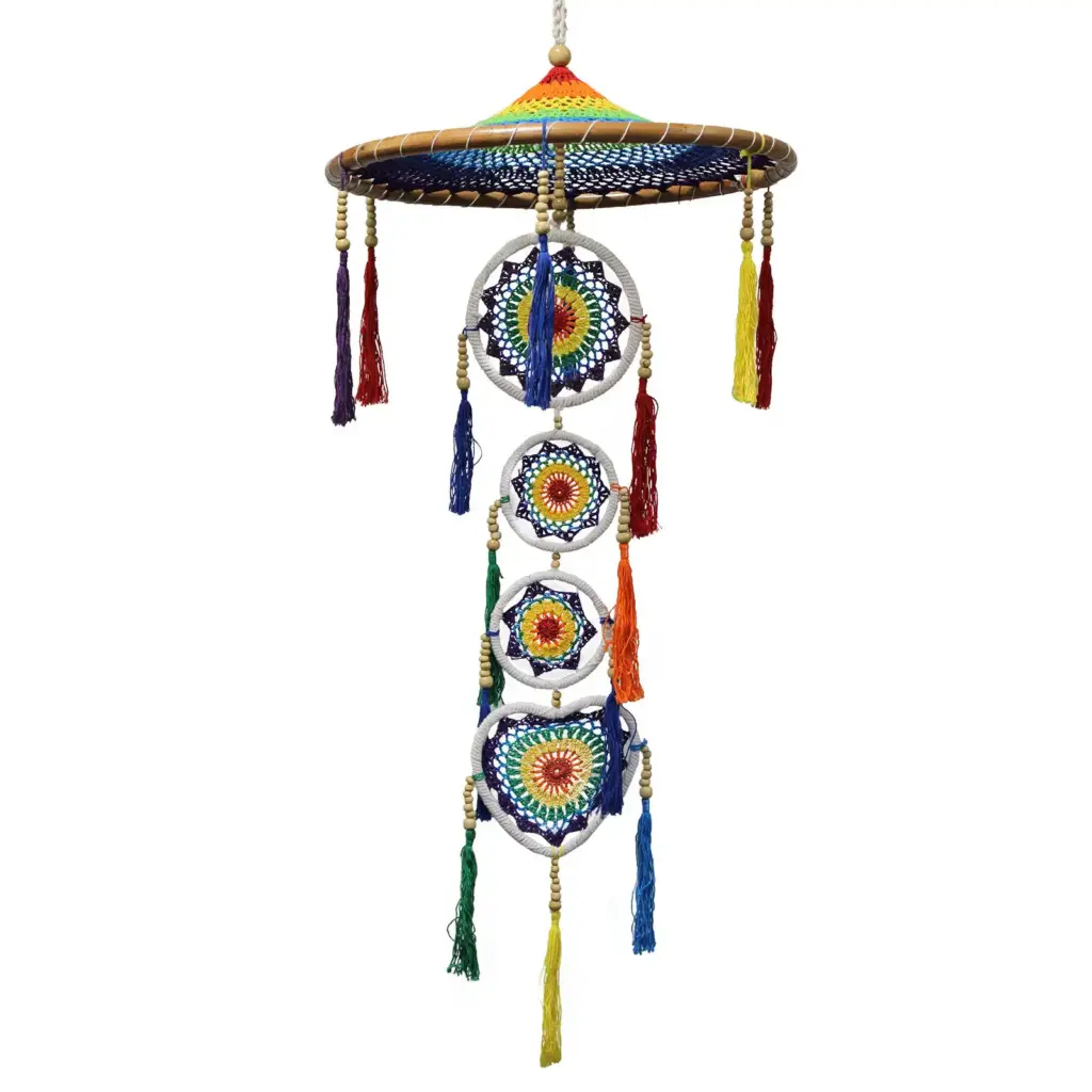 Large Drama Dreamcatcher – Vivid Rainbow | www.artisangoods.co.uk