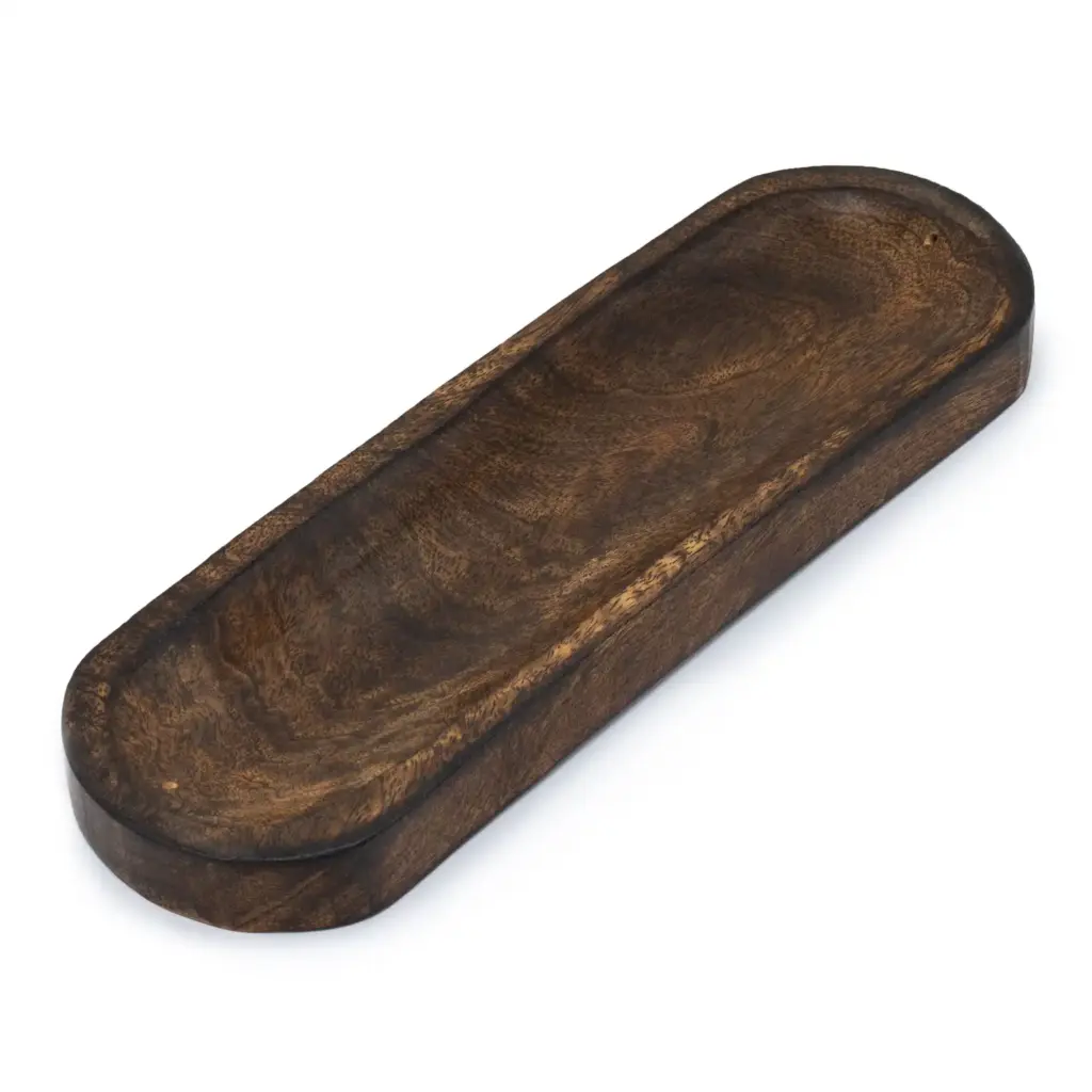 Large Incense Tray 30x10cm – Classic Mango Wood | www.artisangoods.co.uk