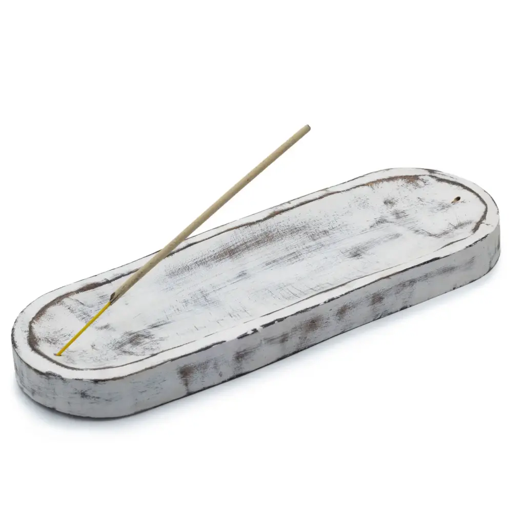 Large Incense Tray 30x10cm – Classic Whitewash | www.artisangoods.co.uk 2 Large Incense Tray 30x10cm – Classic Whitewash | www.artisangoods.co.uk 2