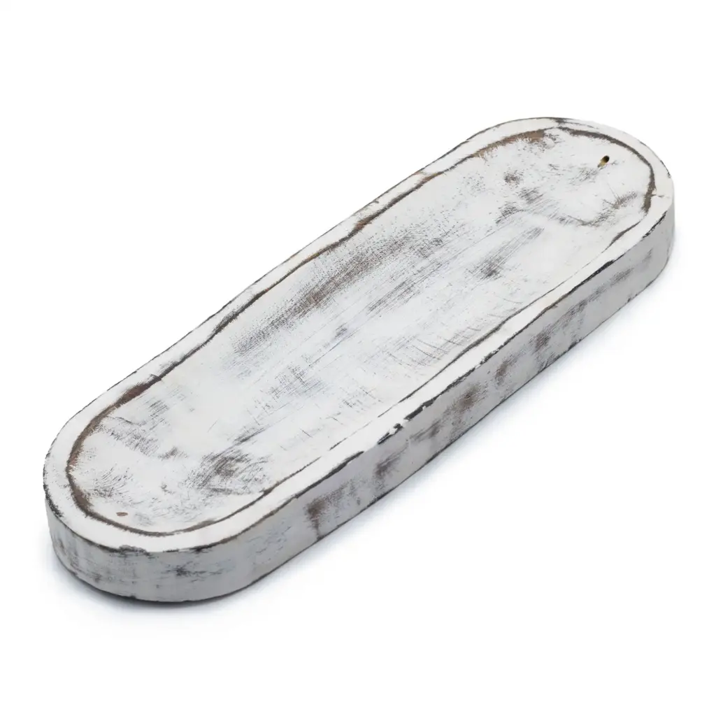 Large Incense Tray 30x10cm – Classic Whitewash | www.artisangoods.co.uk
