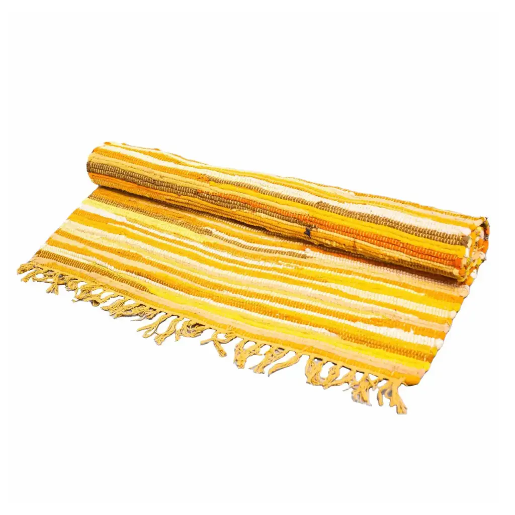 Large Rag Rug – 150x90cm – premium quality – Sunrise Oranges | www.artisangoods.co.uk