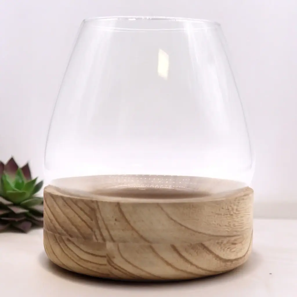 Large Terrarium on Natural Tung Wood | www.artisangoods.co.uk