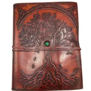 Large Tree of Life Leather Journal – 20x16x2cm | www.artisangoods.co.uk 1