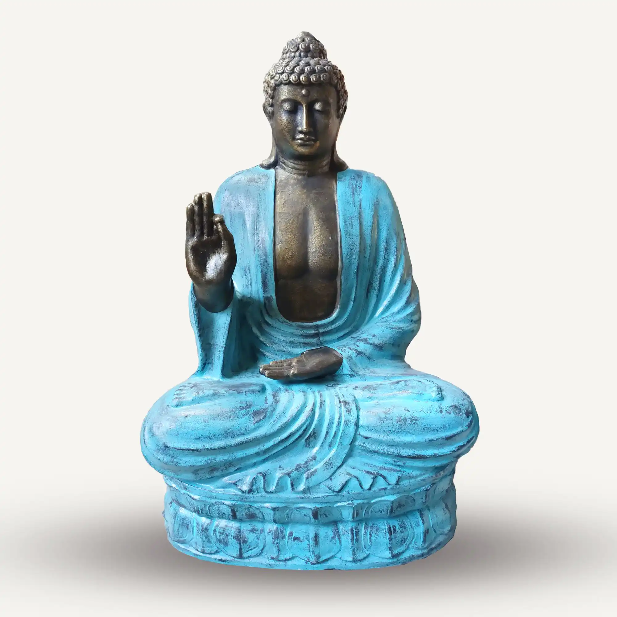 Large Turquoise & Stone Buddha Teaching on Lotus – 2m | www.artisangoods.co.uk 3 Large Turquoise & Stone Buddha Teaching on Lotus – 2m | www.artisangoods.co.uk 2