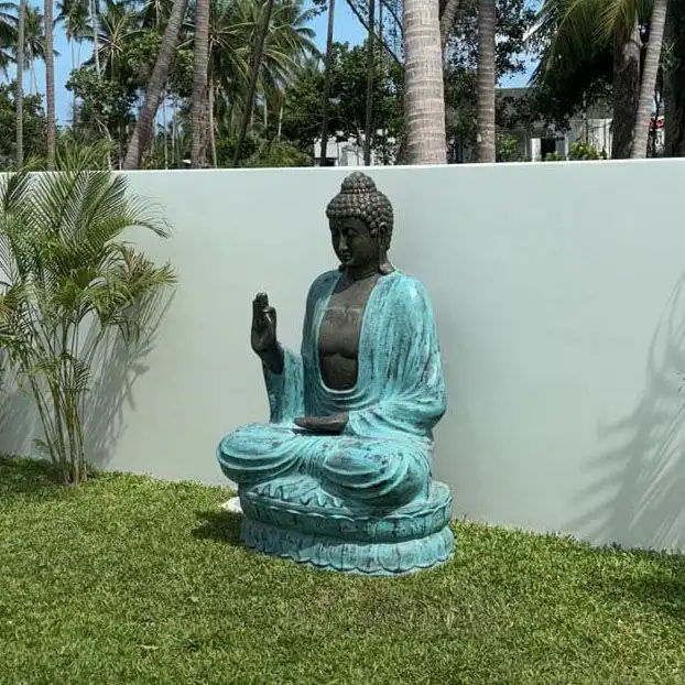 Large Turquoise & Stone Buddha Teaching on Lotus – 2m | www.artisangoods.co.uk 4 Large Turquoise & Stone Buddha Teaching on Lotus – 2m | www.artisangoods.co.uk 3