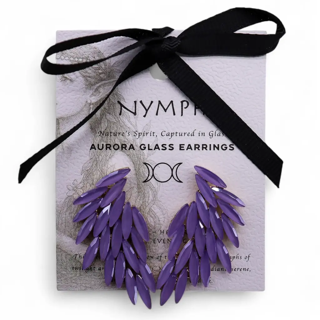 Lavender – Vintage Glass – Angel Wings – Earrings | www.artisangoods.co.uk 4
